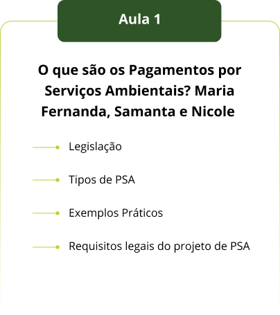 Aula 1 o que sao os pagamentos por serviços ambientais maria fernanda samanta e nicole