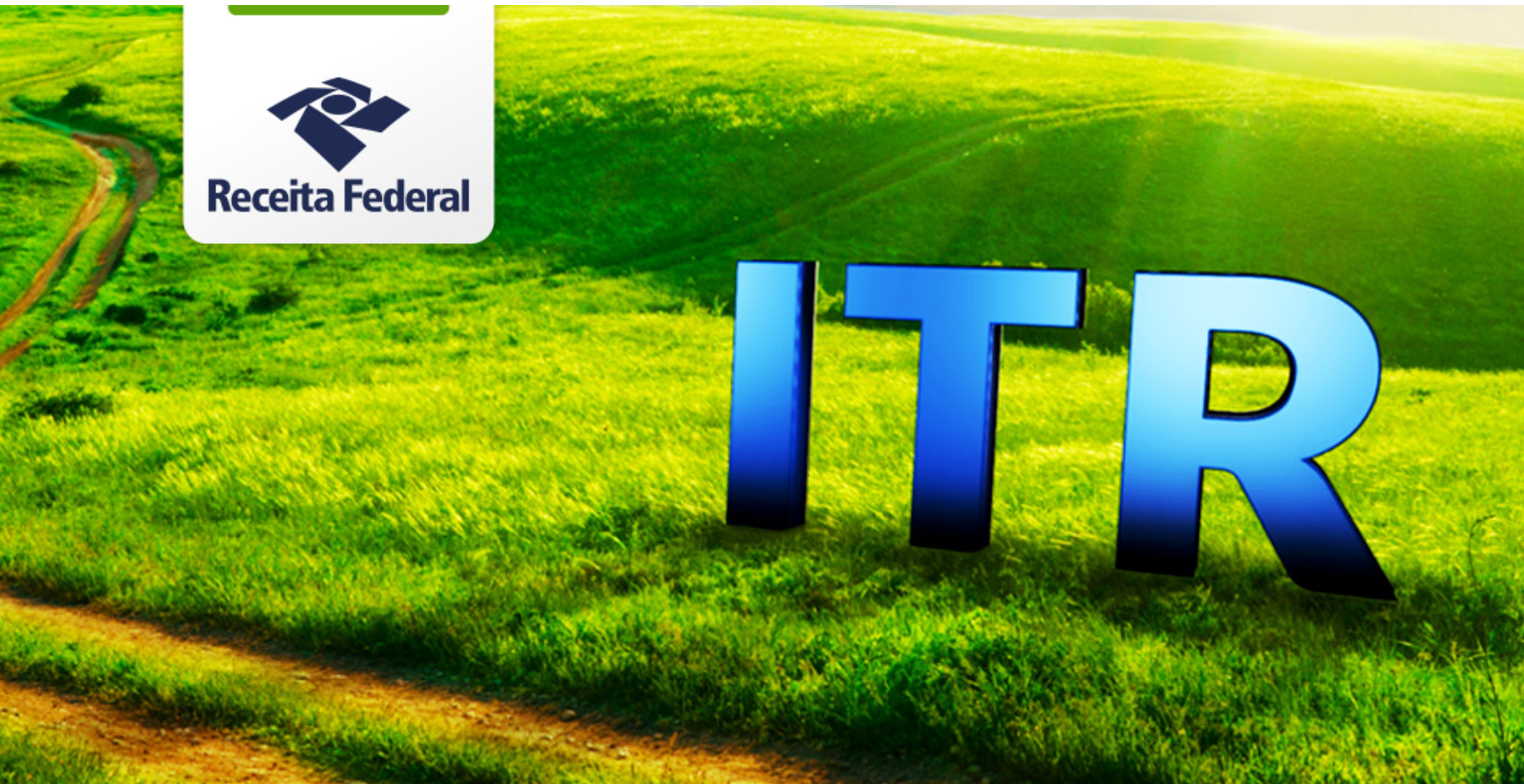 A palavra itr está em um campo verde