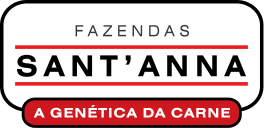 The logo for fazendas sant anna a genetica da carne